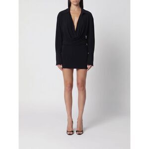 The Andamane Women Sheath Mini Dress The Andamane In Jersey With Deep V-Neck